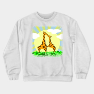 Cute giraffe Mom Crewneck Sweatshirt